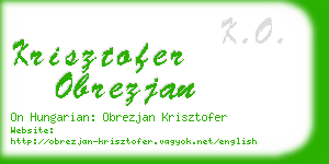 krisztofer obrezjan business card